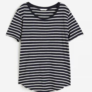 ⭐️$5, spend over $20 - H&M Modal-blend stripe t-shirt